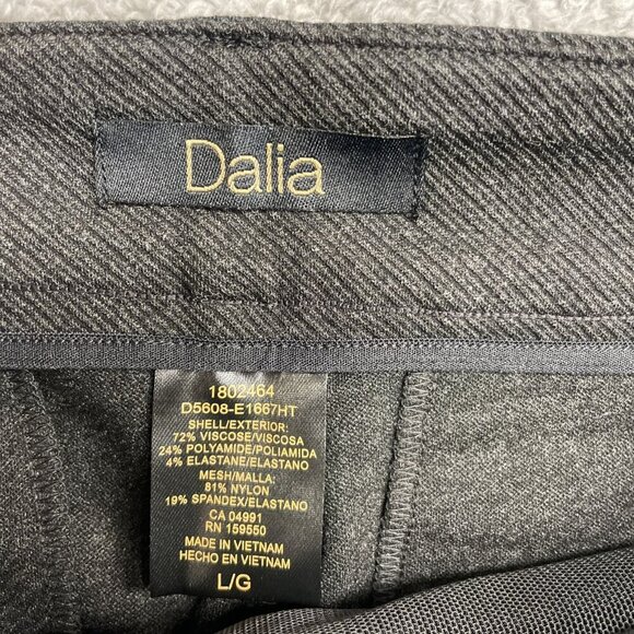 NEW Dalia Women's L Charcoal Gray Slim Fit Pants With Tummy Control Panel - Picture 5 of 8